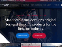 Tablet Screenshot of manticorearms.com